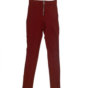 Red Plaid Skinny Leggings *FINAL SALE*